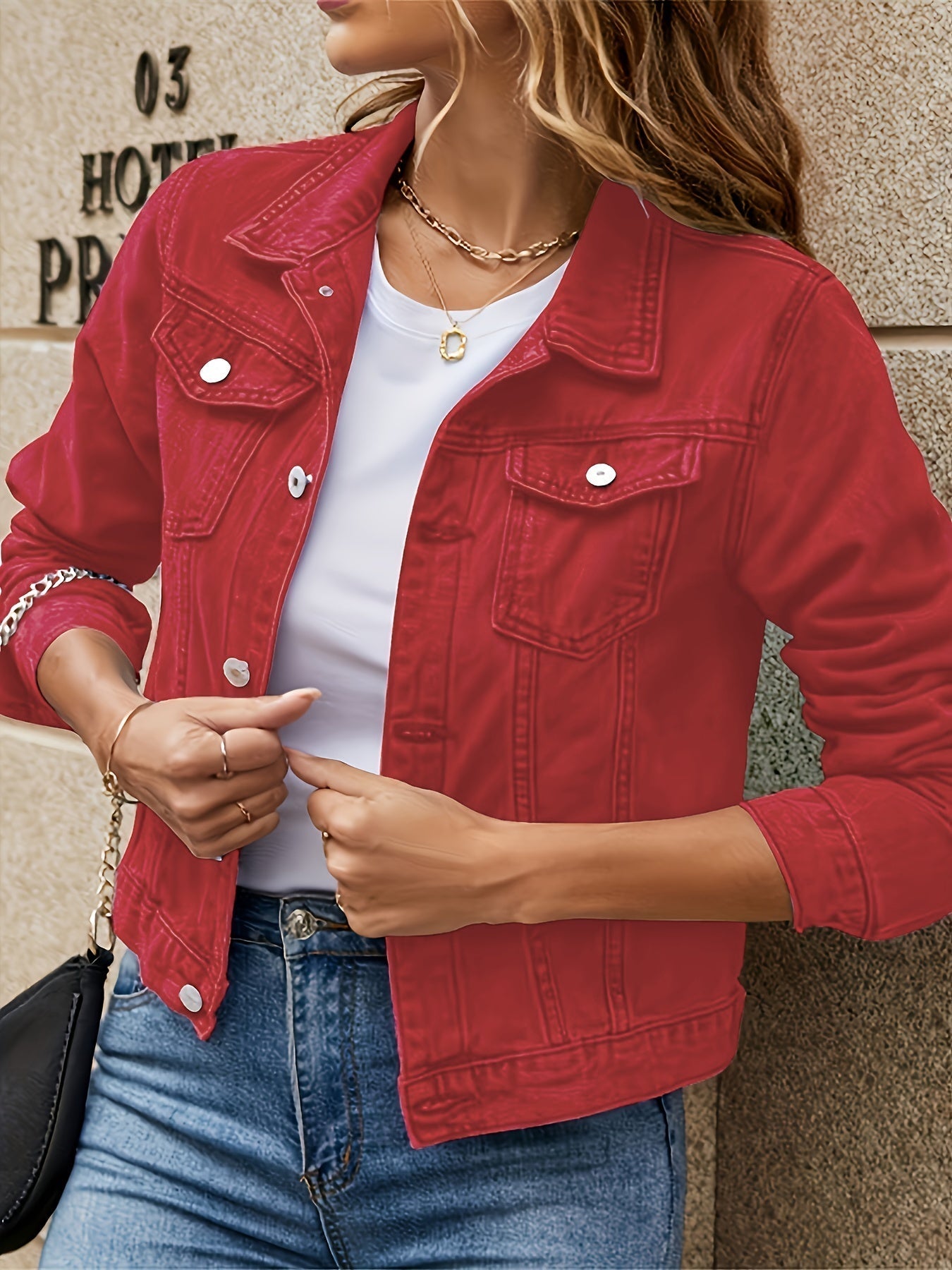 WW | Jacke Slim Fit Damenjacke mit Klassischer Knopfleiste