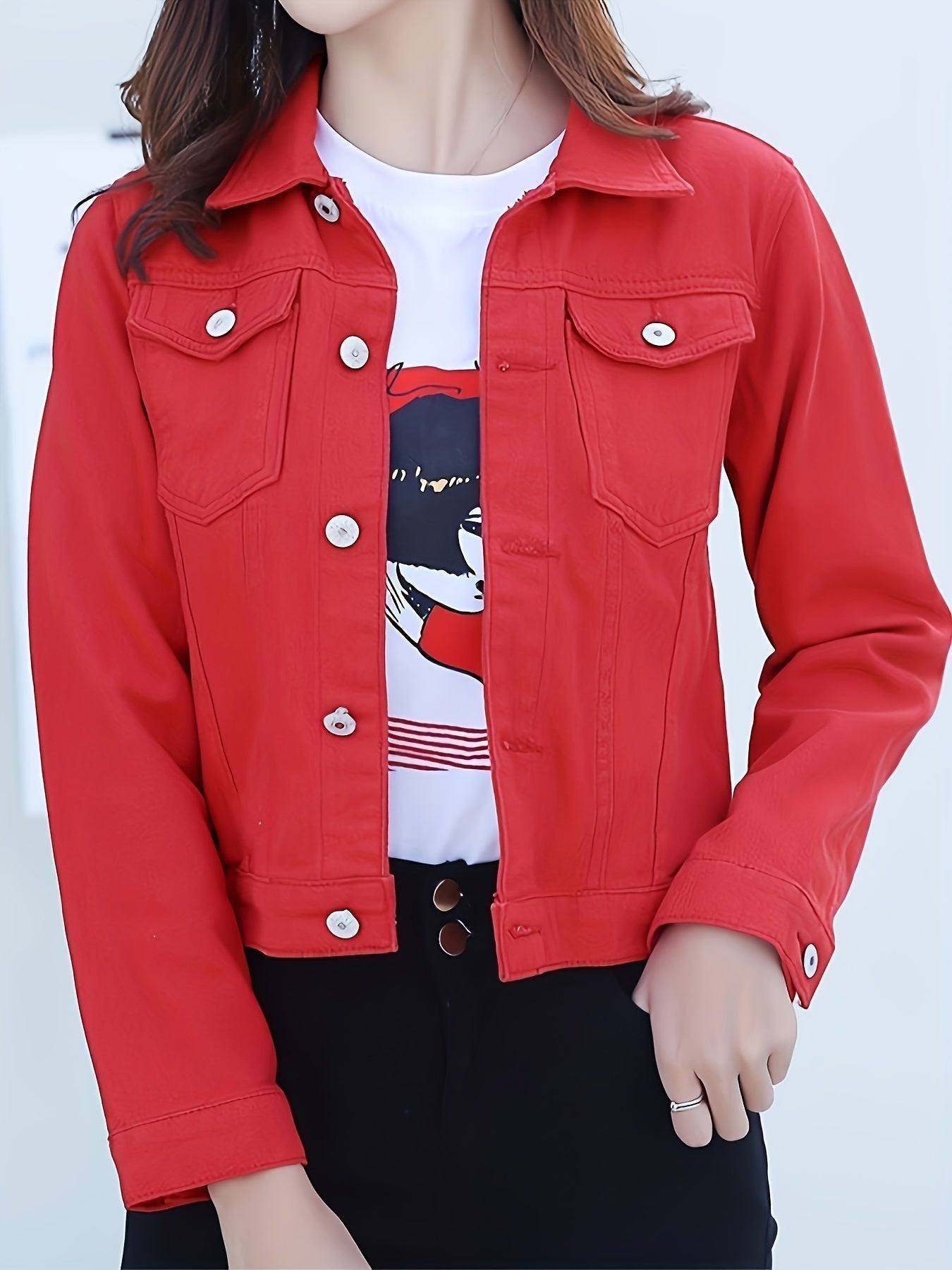WW | Jacke Slim Fit Damenjacke mit Klassischer Knopfleiste