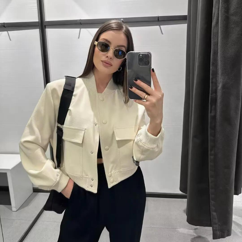 WW | Bomber Jacket with Pockets Regular Fit Essential