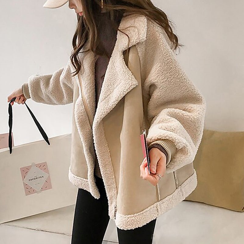 WW | Sherpa-lined Jacket - Color-block Design - Cozy & Stylish - Winter Essential