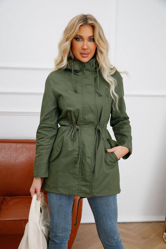 WW | Hooded Parka Jacke - Verstellbare Taille - Wasserabweisender Stoff - Alltag Casual