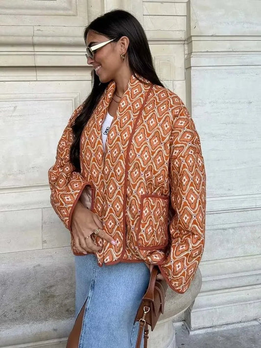 WW | Quilted Jacket - Lightweight Boho Style - Loose Fit - Versatile Layer