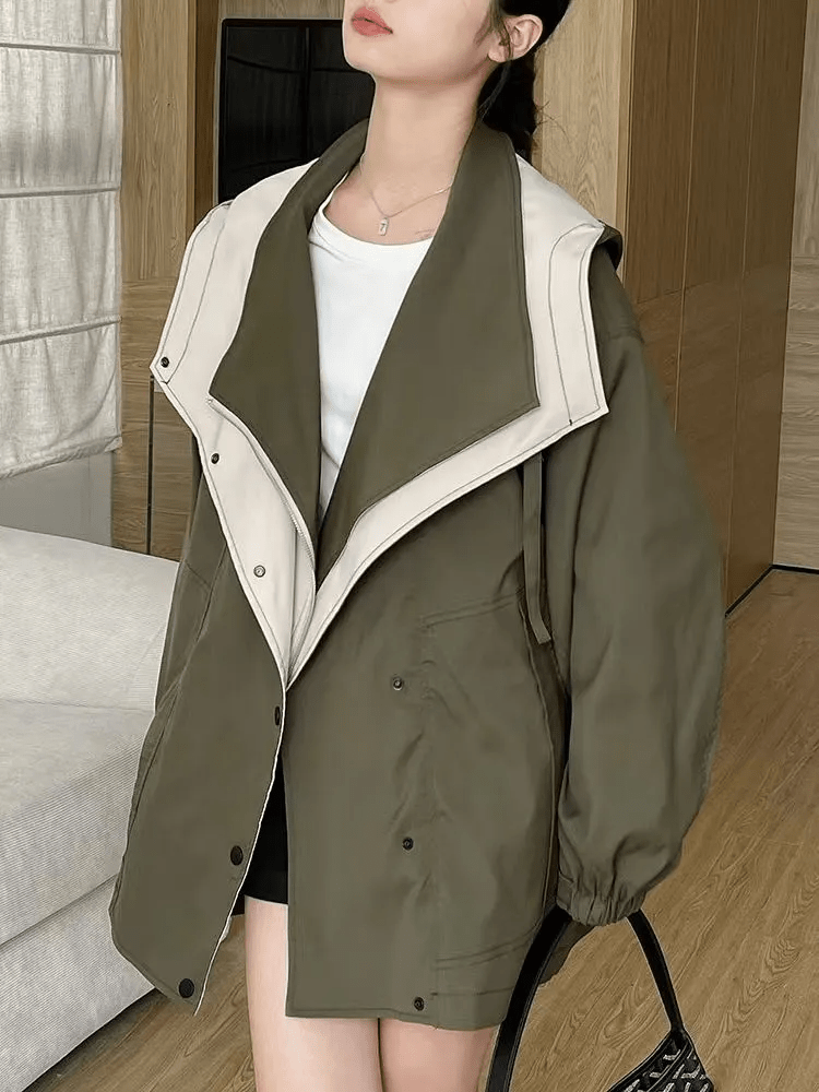 WW | Tone Kontrastjacke - Leichter Stoff - Lässige Passform - Moderner Freizeitstil