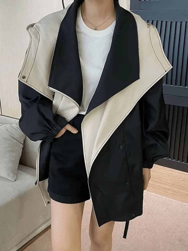 WW | Tone Kontrastjacke - Leichter Stoff - Lässige Passform - Moderner Freizeitstil