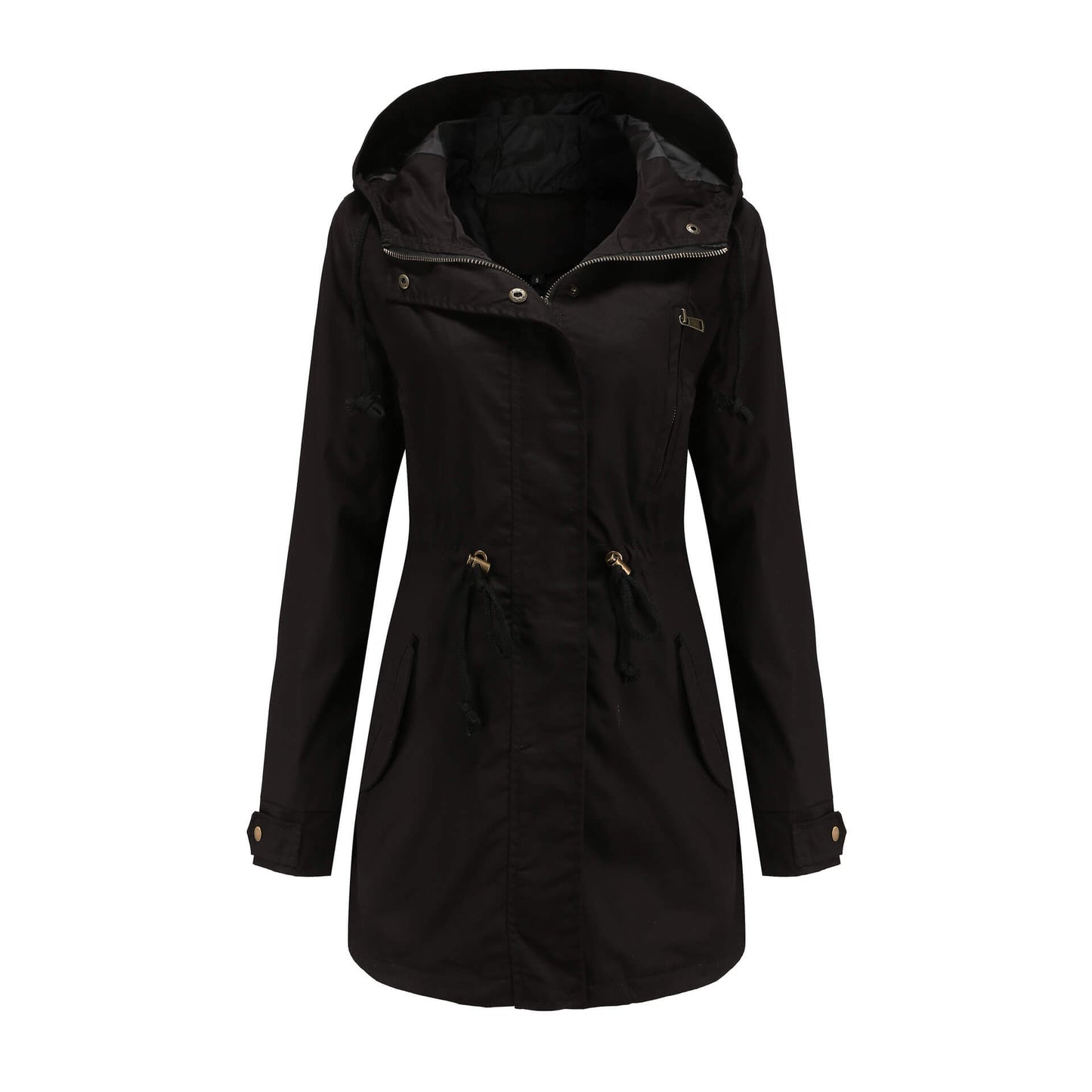 WW | Hooded Parka Jacke - Verstellbare Taille - Wasserabweisender Stoff - Alltag Casual