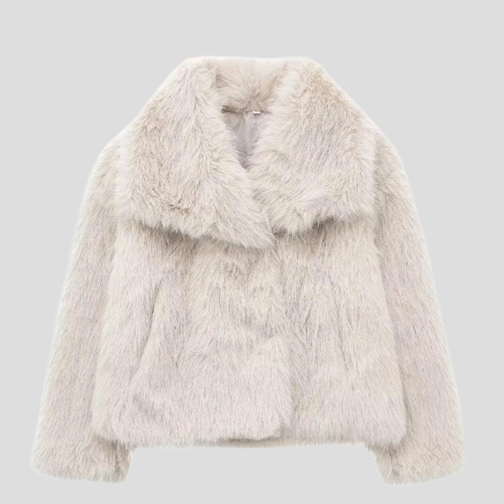 WW | Elegant Tailored Faux Fur Coat Winter