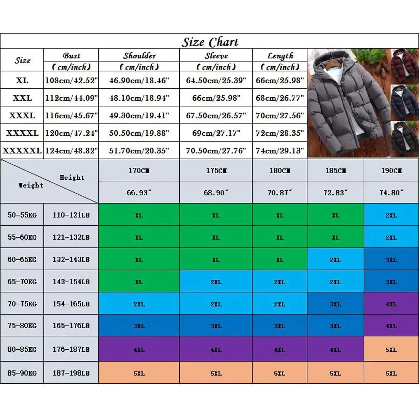 WW | Pufferjacke - Winterjacke Herren für kalte Wetterbedingungen