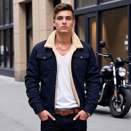 WW | Retro Bomberjacke Für Herren Im Weinlese Stil