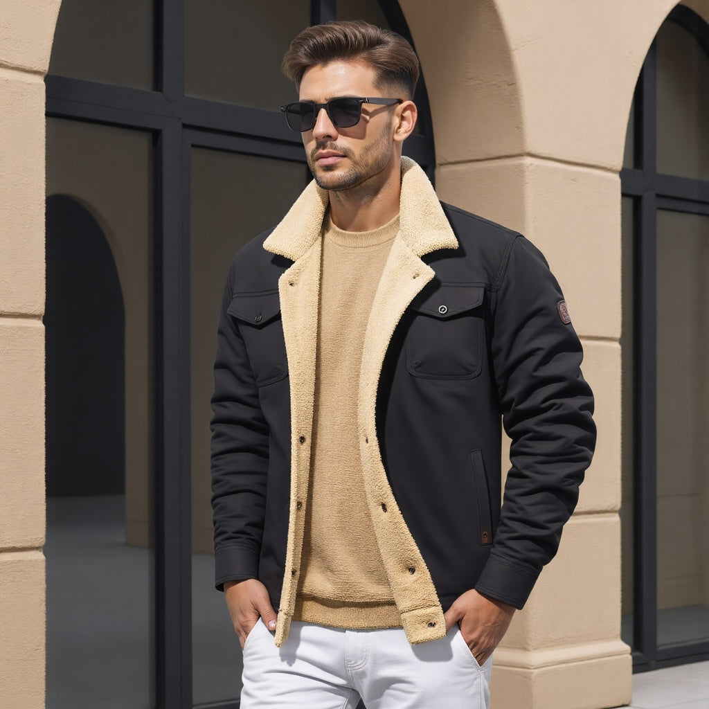 WW | Retro Bomberjacke Für Herren Im Weinlese Stil