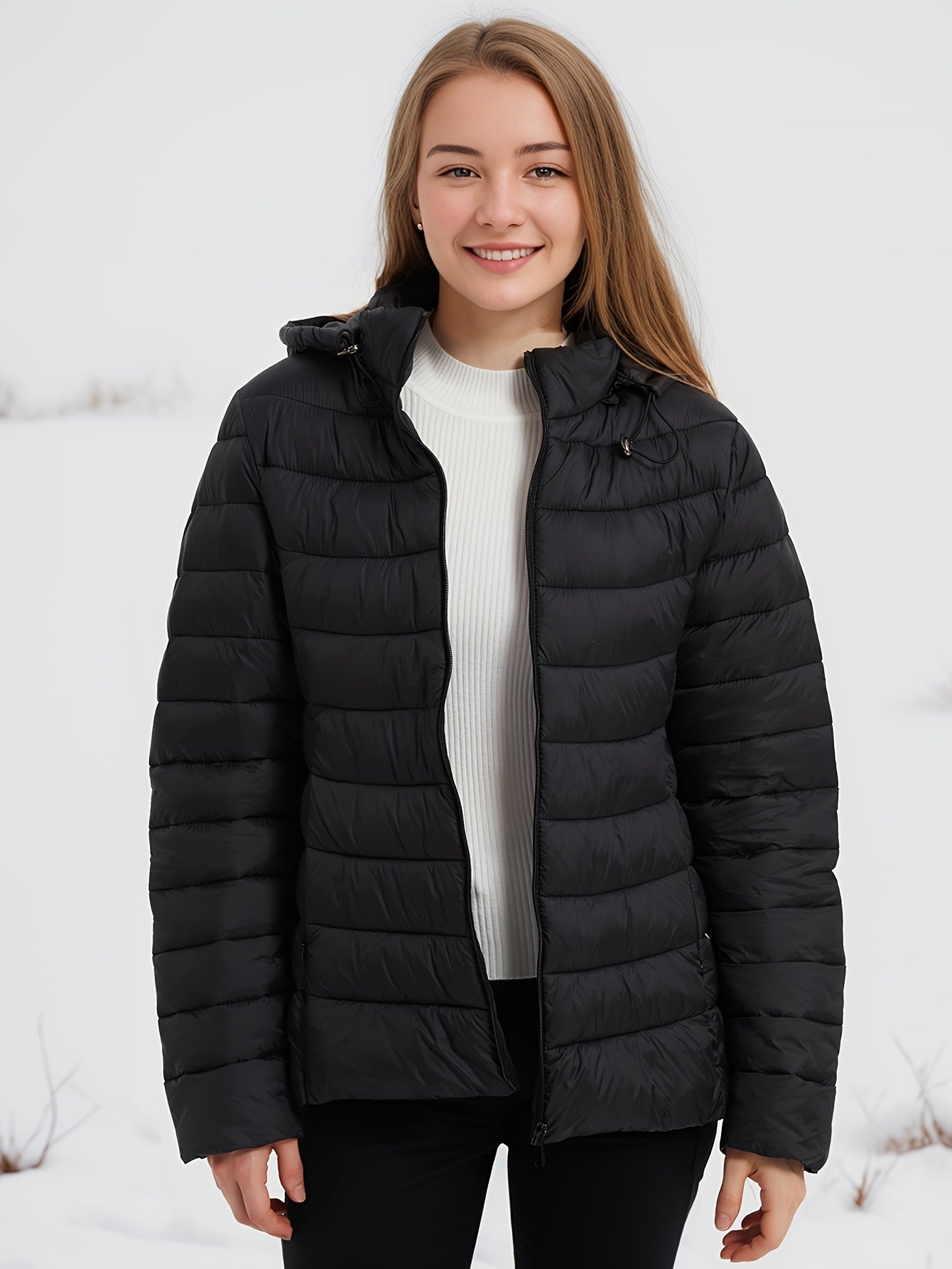 WW | Kapuze Leichtgewicht Pufferjacke Winterjacken für Damen