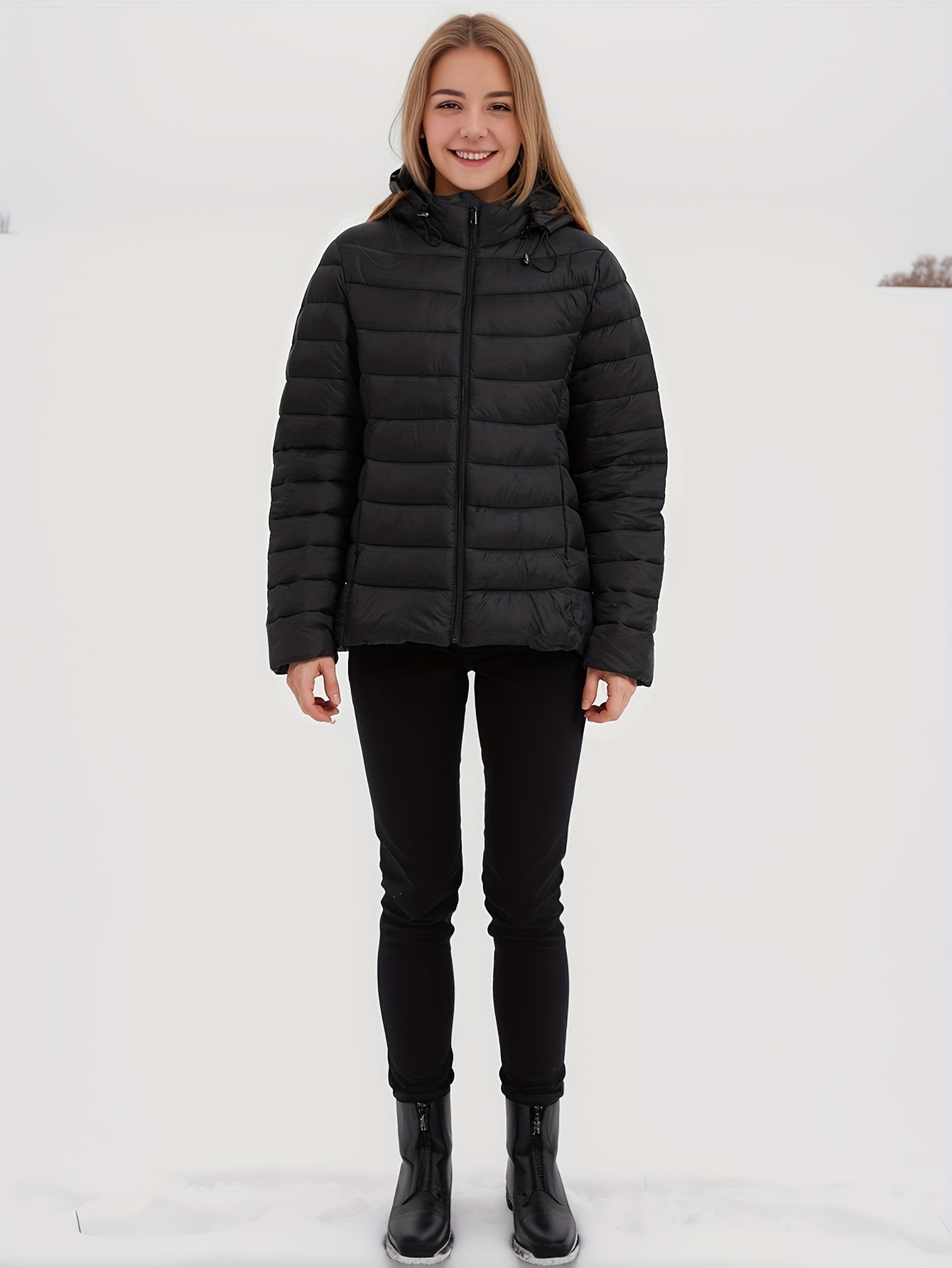 WW | Kapuze Leichtgewicht Pufferjacke Winterjacken für Damen
