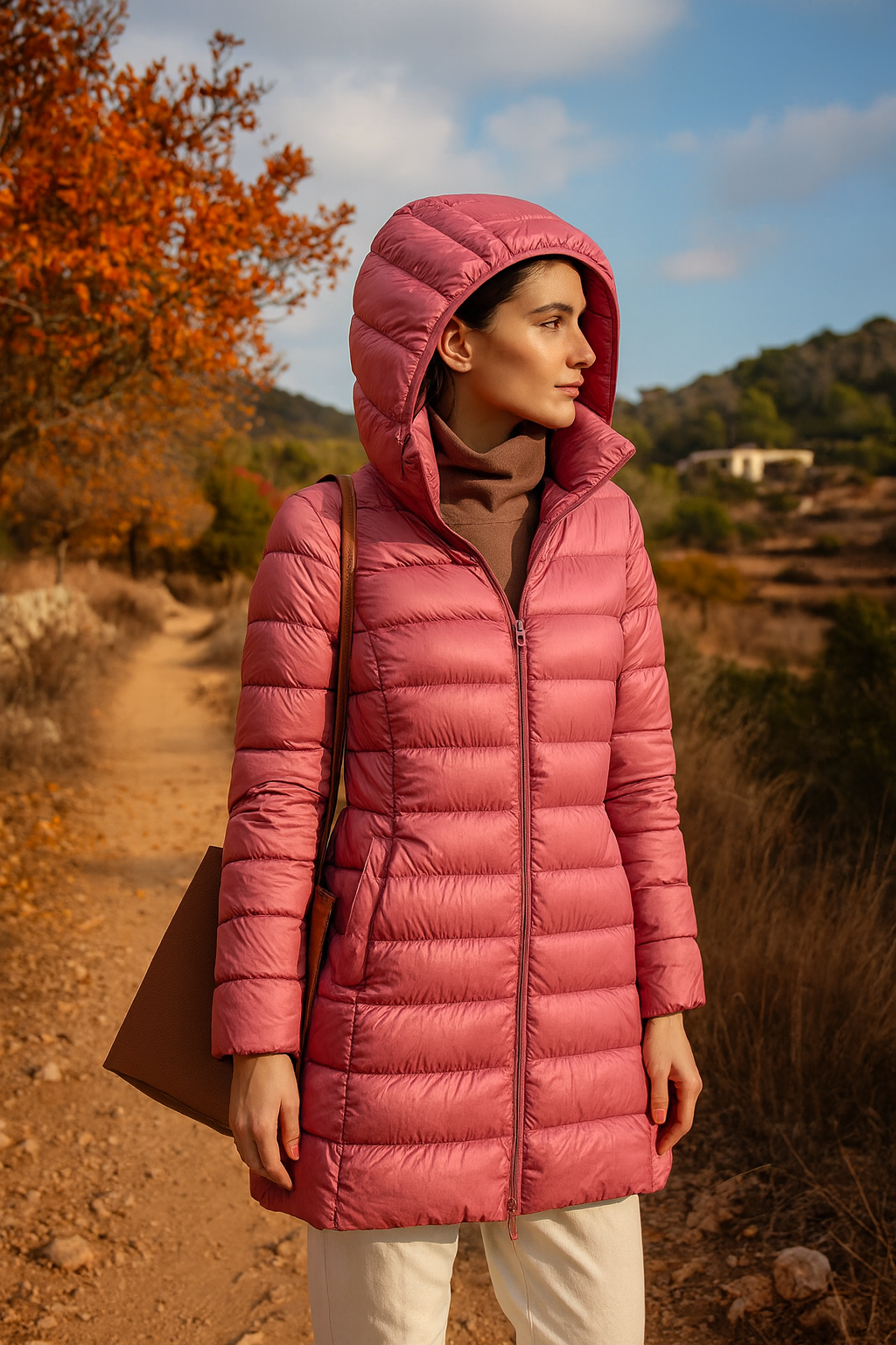 WW | Leichtgewicht mit Kapuze Pufferjacke Winterjacke für Damen