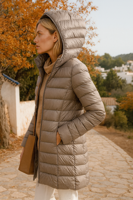 WW | Leichtgewicht mit Kapuze Pufferjacke Winterjacke für Damen