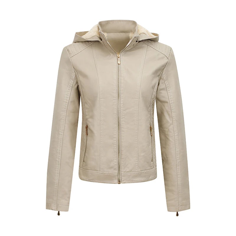 WW | PU Lederjacke mit Kapuze - Vielseitiges Design - Leicht & Stylish