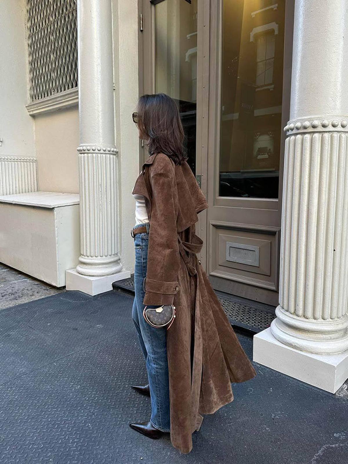 WW | Doppelreiher Damen Trenchcoat mit Tailliertem Gürtel