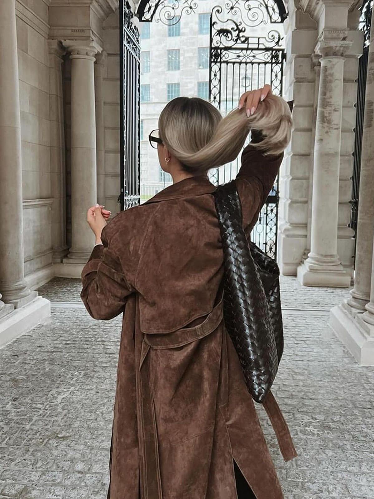 WW | Doppelreiher Damen Trenchcoat mit Tailliertem Gürtel