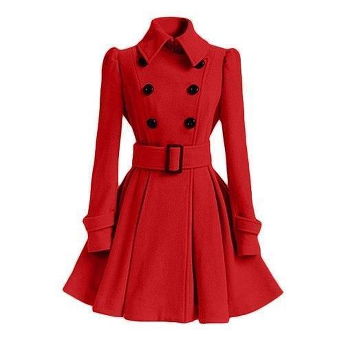 WW | Doppelreihiger Damen Windbreaker Trenchcoat