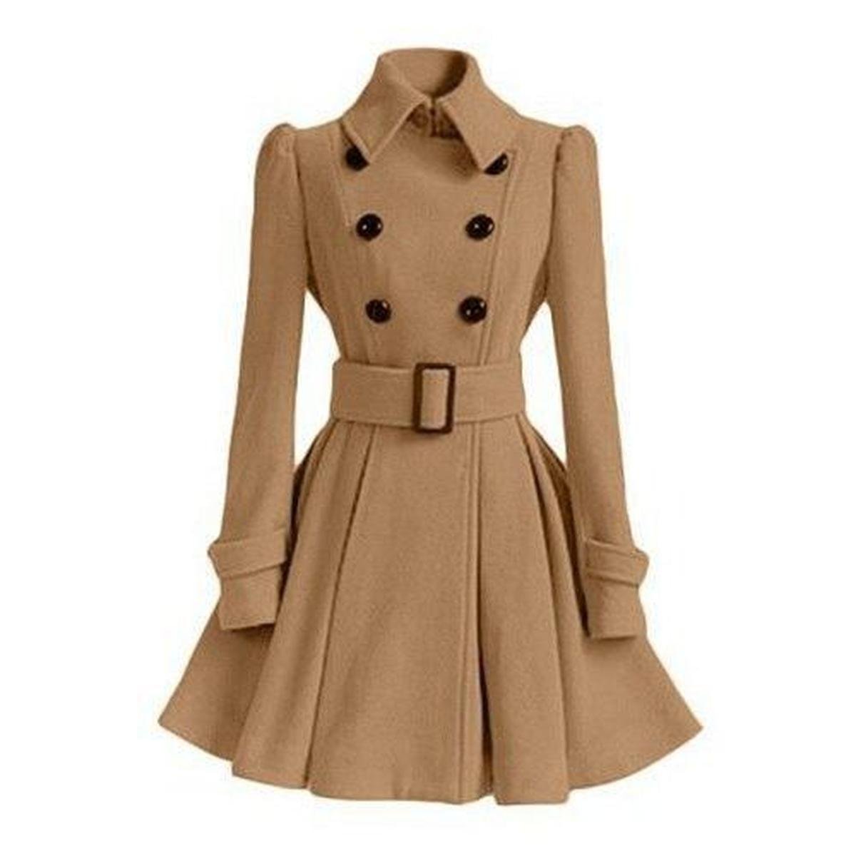 WW | Doppelreihiger Damen Windbreaker Trenchcoat