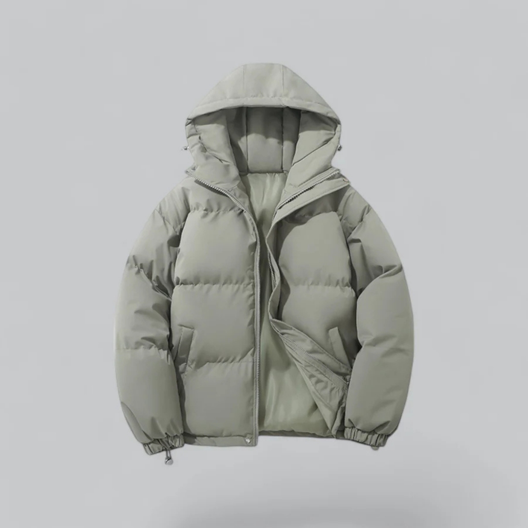 WW | Klassische unisex Daunenjacke mit Reißverschluss für den Winter Kapuze