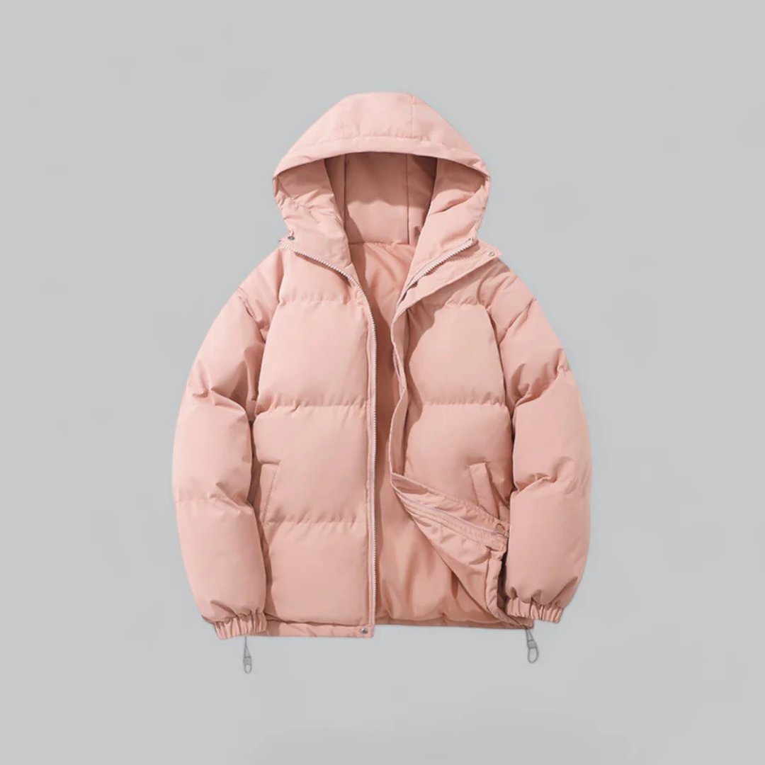 WW | Klassische unisex Daunenjacke mit Reißverschluss für den Winter Kapuze