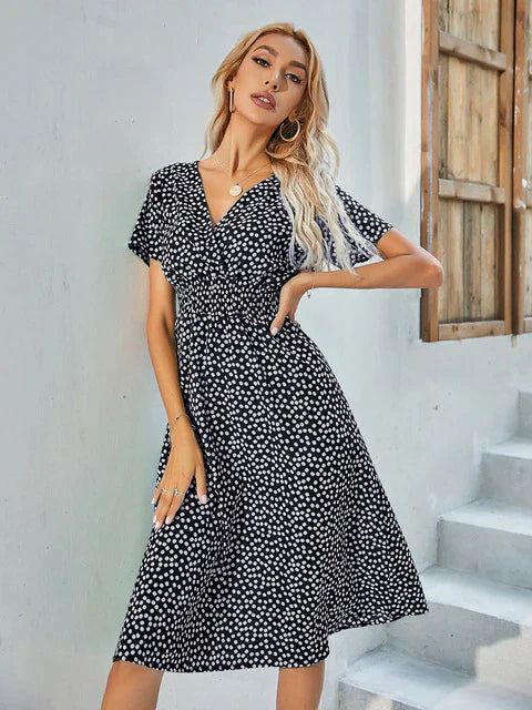 WW - Short-Sleeve A-Line Dress