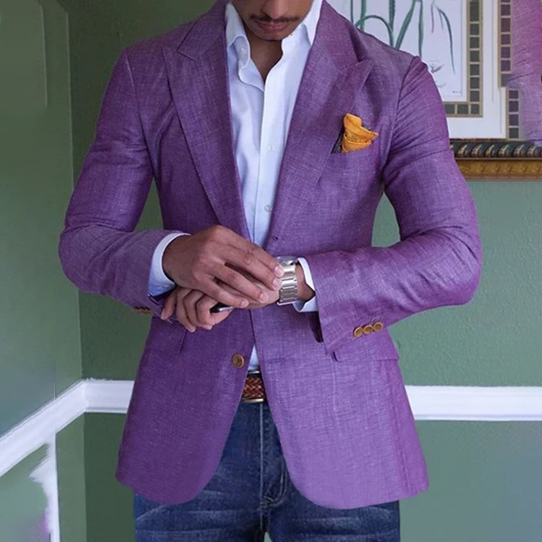 WW | Herren Sakko in Leinenoptik - Slim Fit Blazer für Business & besondere Anlässe