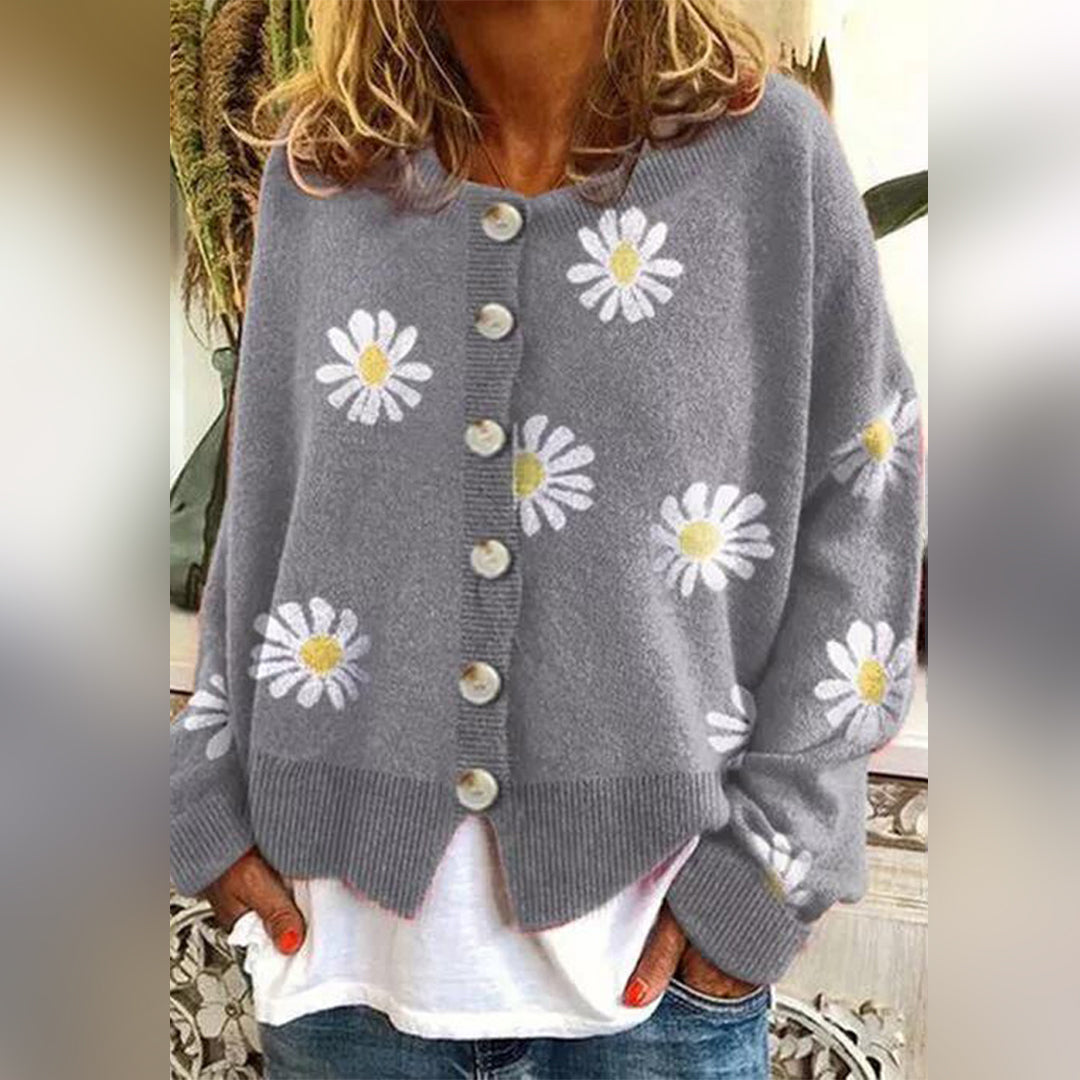 WW | Warm Knitted Women's Vest with Buttons