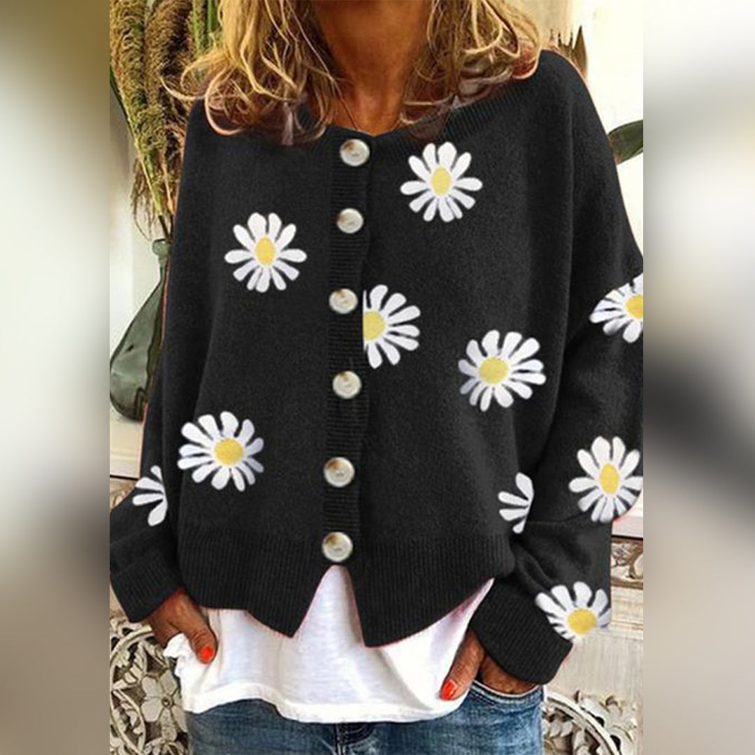 WW | Warm Knitted Women's Vest with Buttons