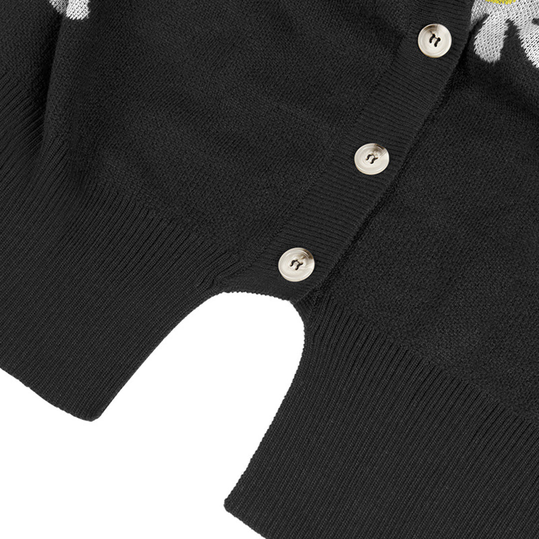 WW | Warm Knitted Women's Vest with Buttons