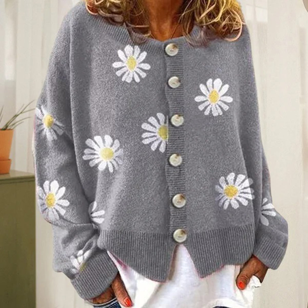 WW | Warm Knitted Women's Vest with Buttons