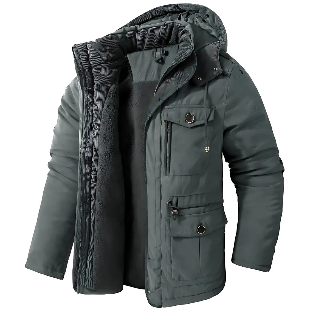 WW | Herren Wintermantel Wind & Wasserdicht Outdoor Mantel