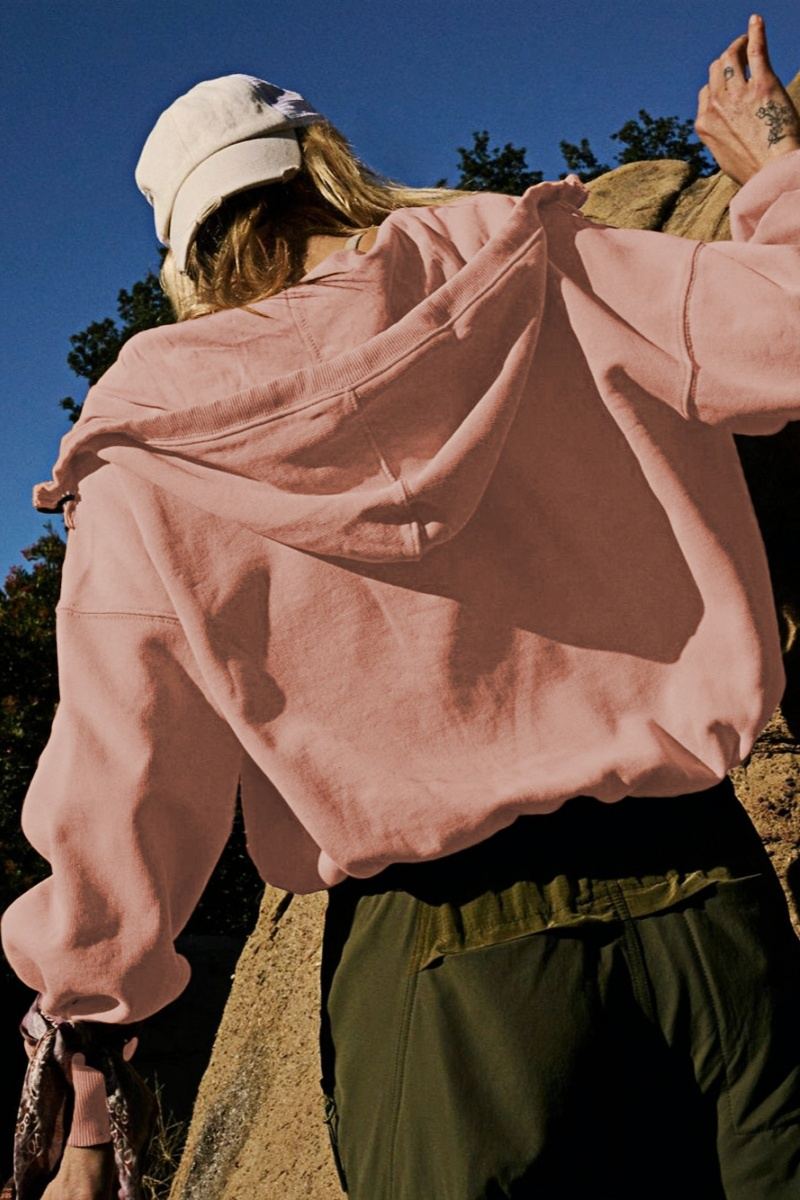 WW | With pocket hoodie lightweight jacket - Crepe