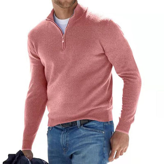 WW | V-Ausschnitt Pullover - Herren Sweatshirt mit Reißverschluss