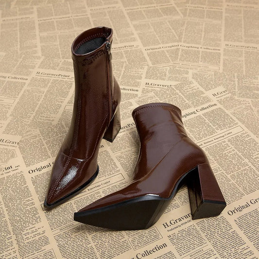 WW | Damen-Stiefeletten mit hohem Absatz
