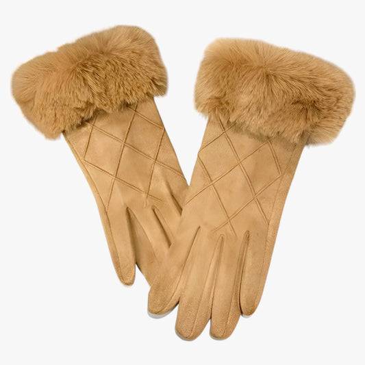 WW | Winter-Suede Karierte Handschuhe - Stilvoll & Touchscreen Geeignet