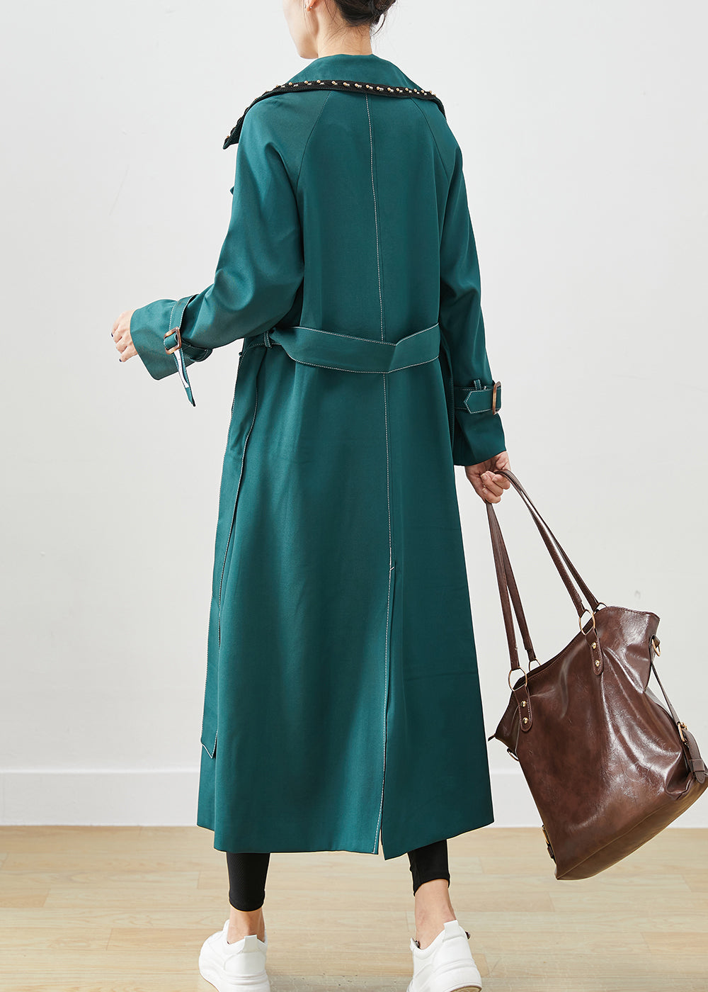 WW | Blackish Green Double-Breasted Pocket Cotton Coats