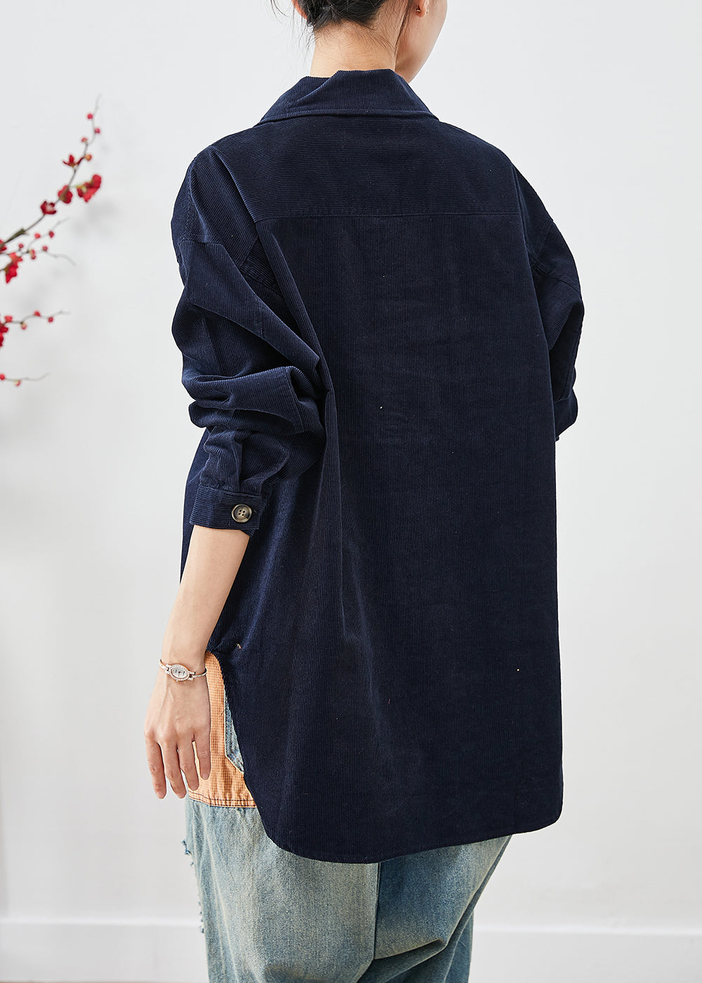 WW | Navy Oversized Pocket Corduroy Jackets