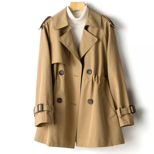 WW | Eleganter Jaquard Trenchcoat mit Revers Für Damen
