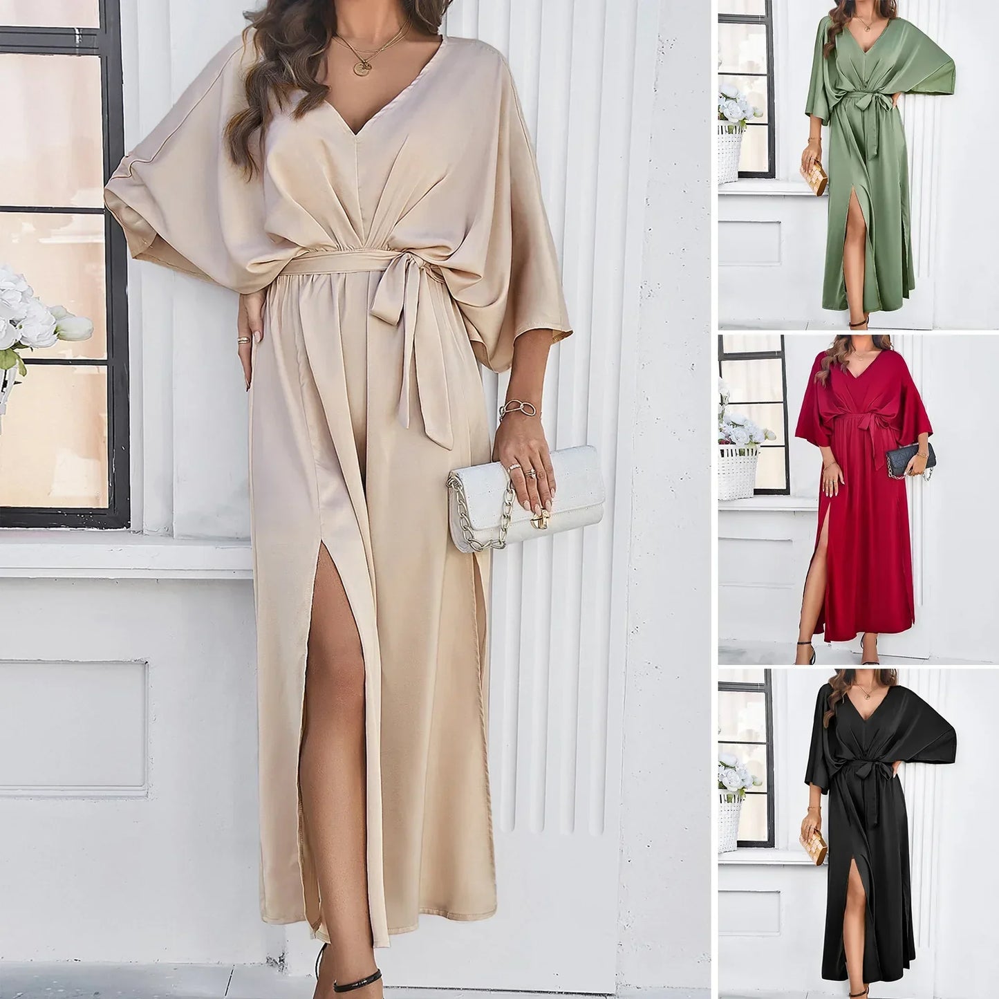 Veronica™ - Kleid mit V-Ausschnitt in lockerer Passform