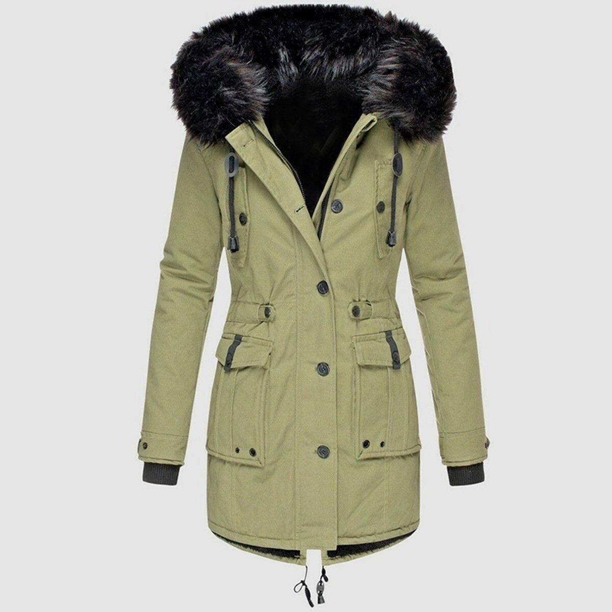 WW | Eleganter Winter Parka mit Kunstfellkapuze