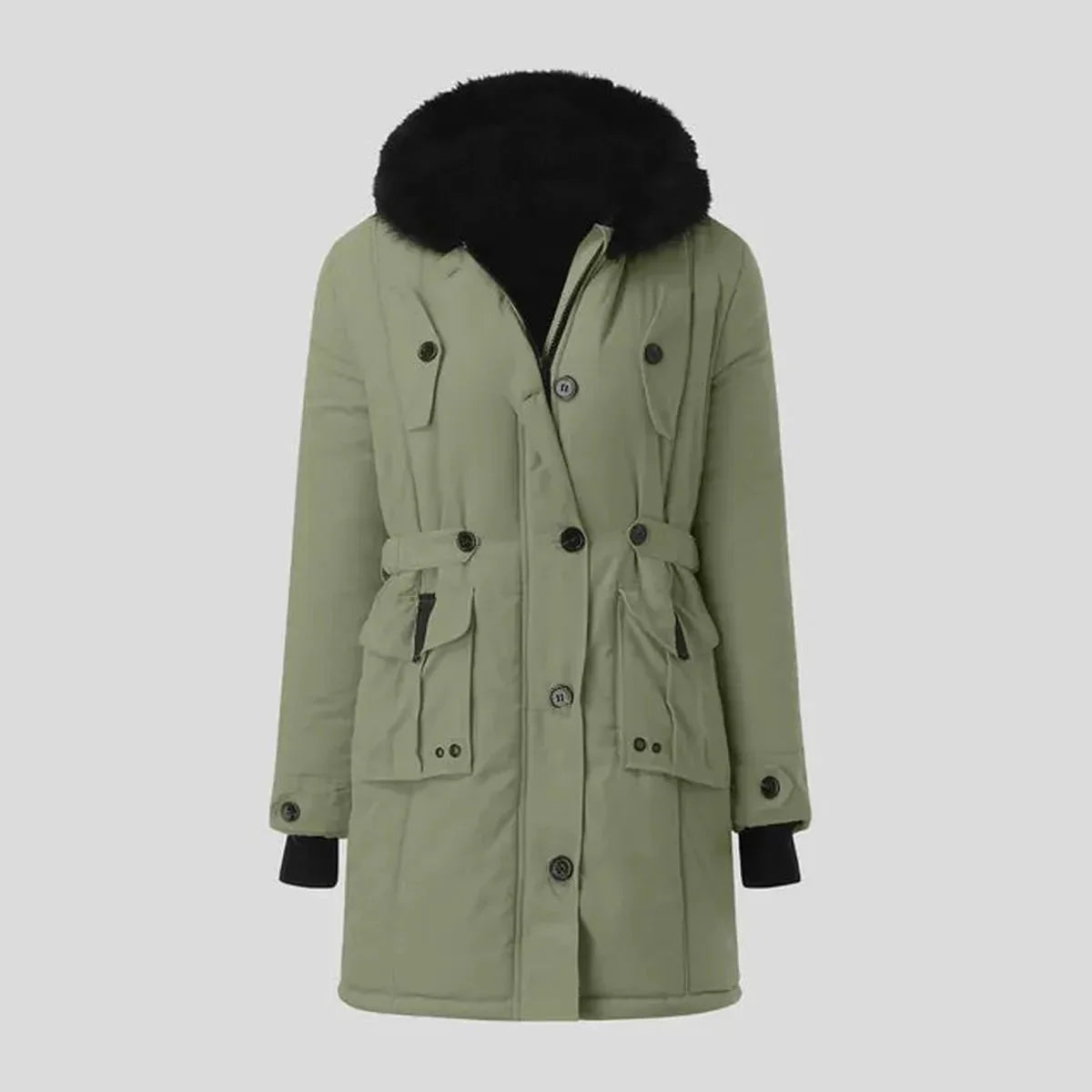 WW | Eleganter Damen Freizeitparka mit Fellkapuze