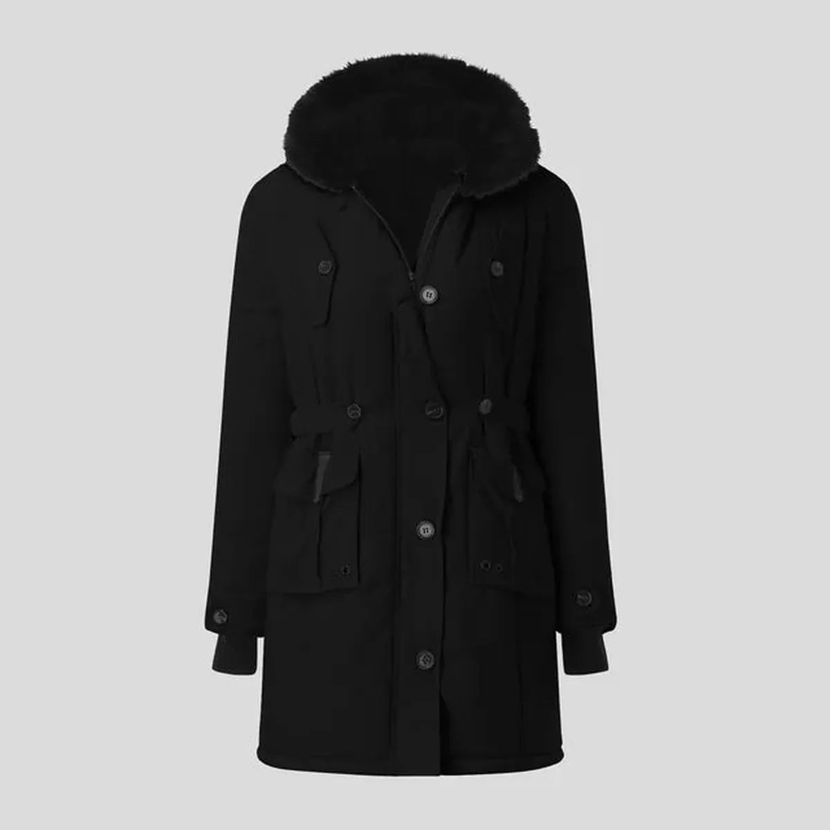 WW | Eleganter Damen Freizeitparka mit Fellkapuze