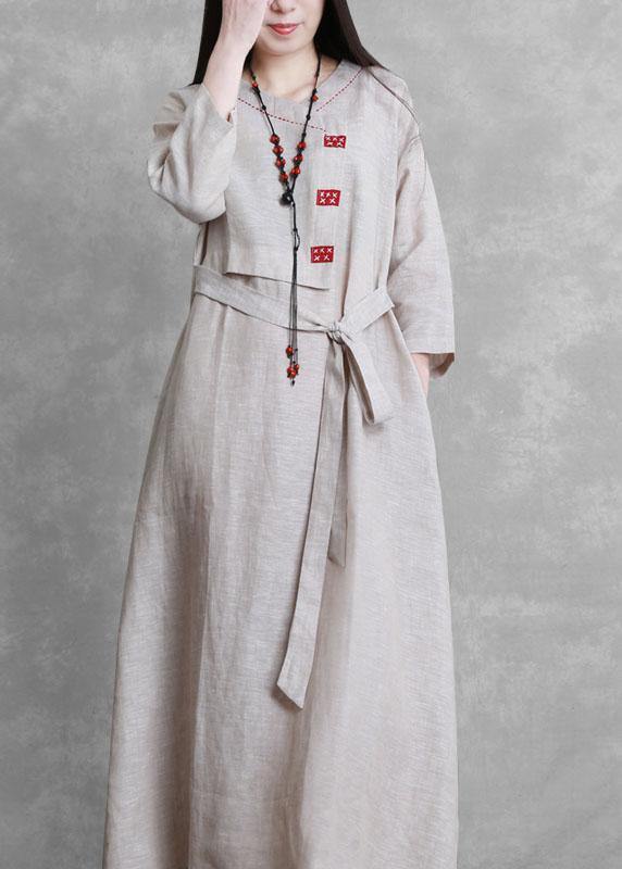 WW | Necktie Waist Plus Size Trench Coat Beige Silhouette Women's Coats