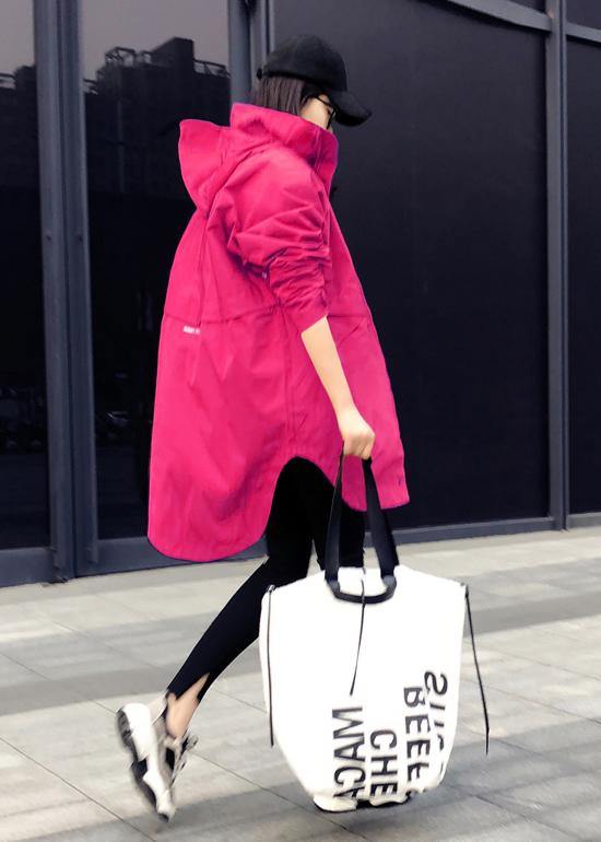 WW | Oversize Schneejacken Übermantel Rosa Kapuzen Reißverschluss Daunenjacke Damen