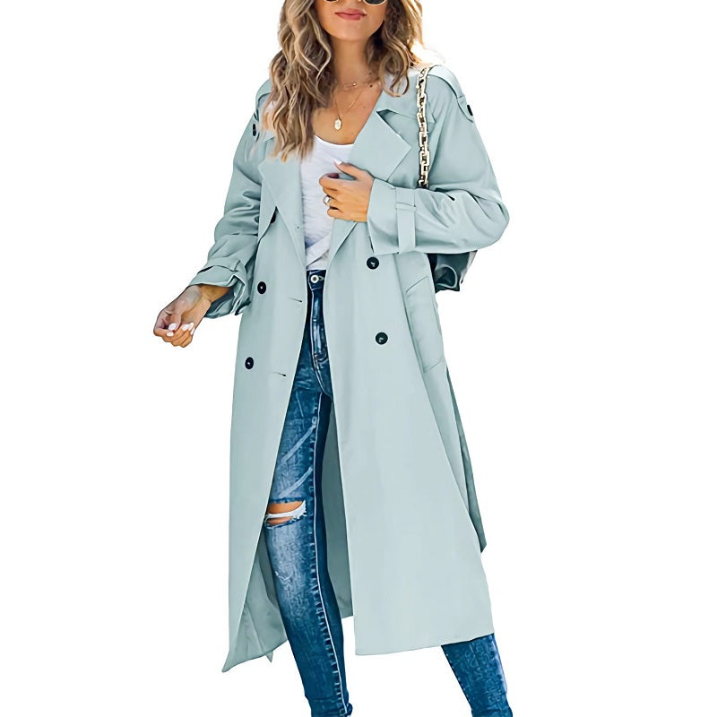 WW | Elegant Women's Long Trench Coat Versatile & Stylish