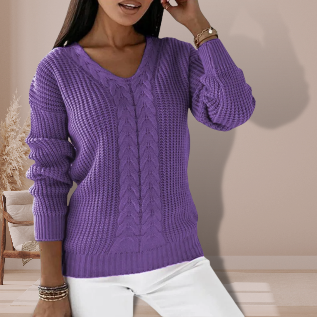 WW | Stylischer V-Ausschnitt-Pullover für Frauen