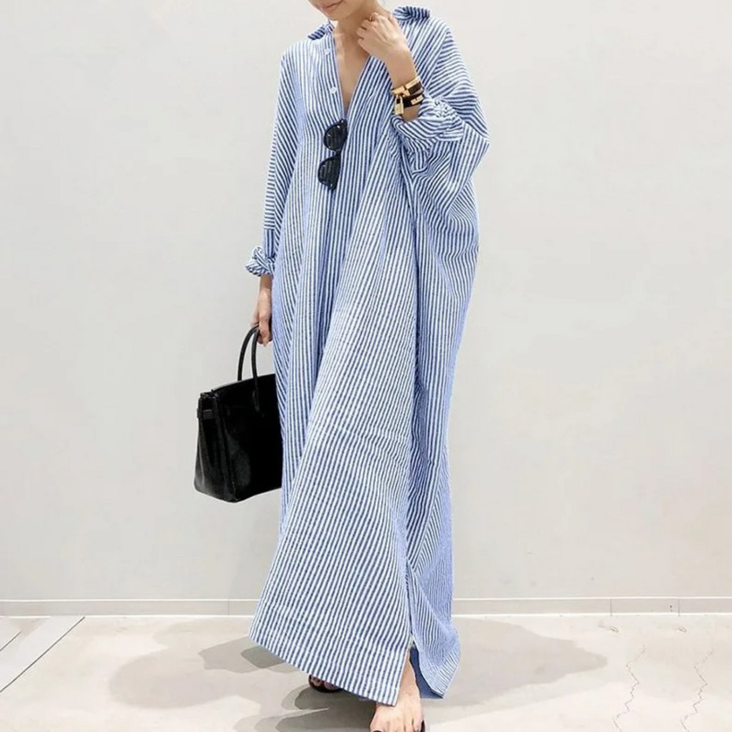 WW | Summer stylish striped long dress