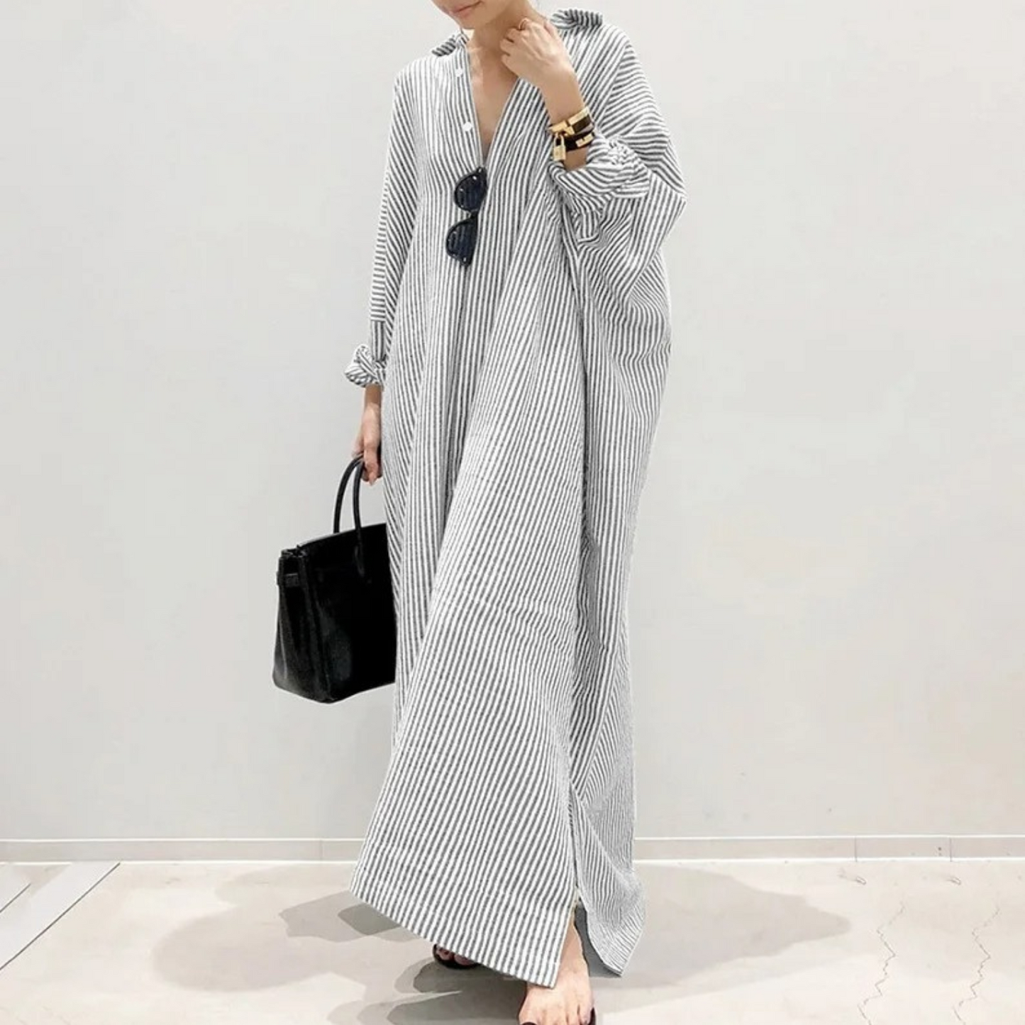 WW | Summer stylish striped long dress