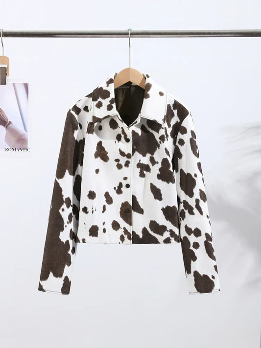 WW | Elegante Damenjacke mit Kuhmuster