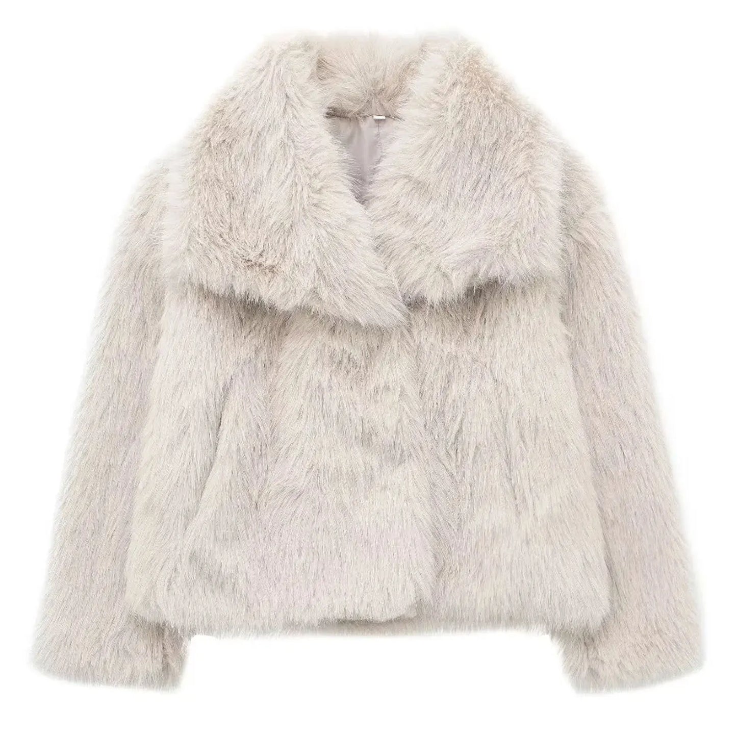 WW | Damenmantel Winter - Langer Faux-Fellmantel
